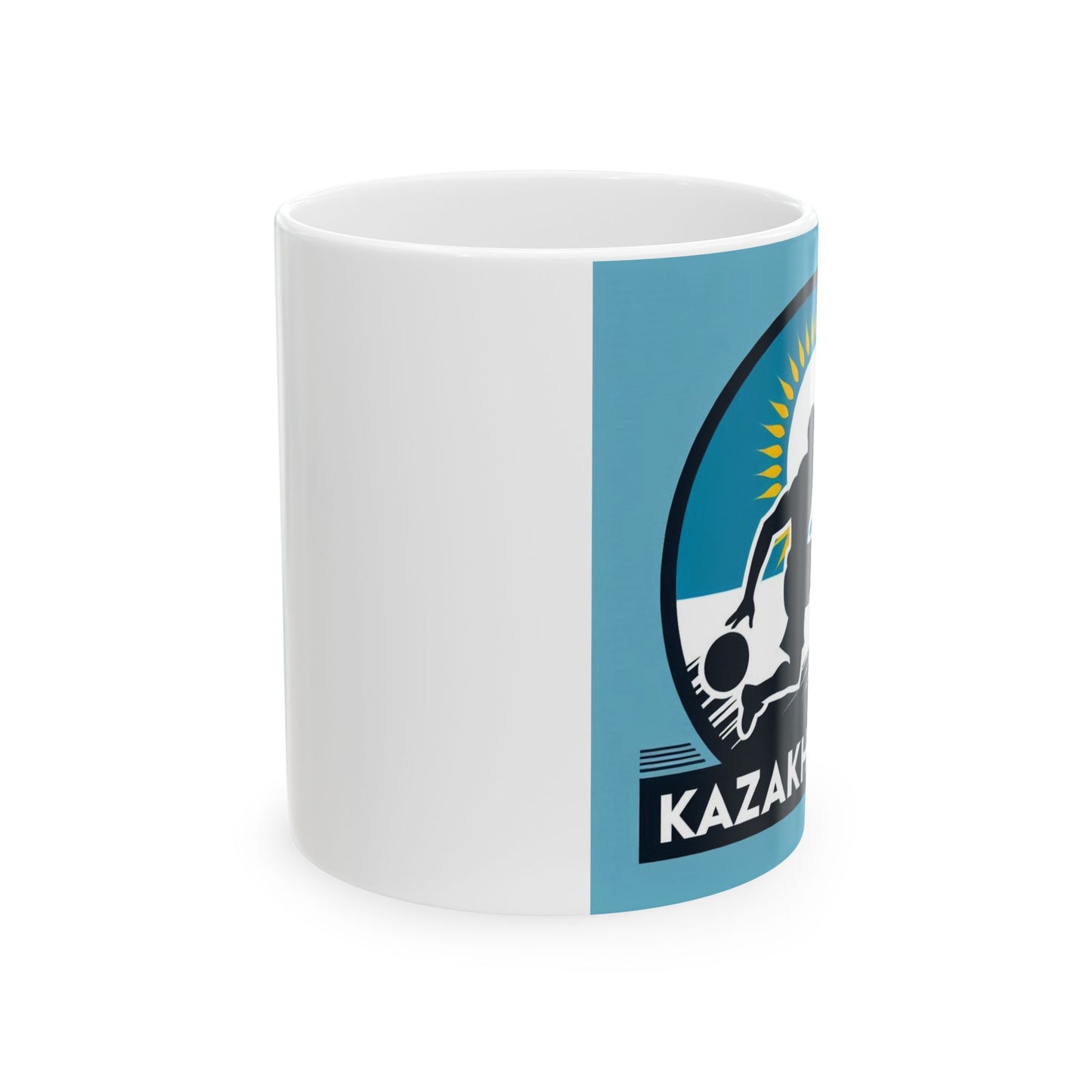 Flag Village Kazakhstan Sporting Flag Ceramic Coffee Mug 11oz KAZ0007