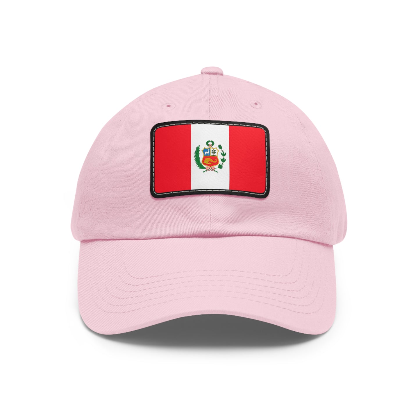Flag Village Peru Flag Hat Cap with Leather Patch