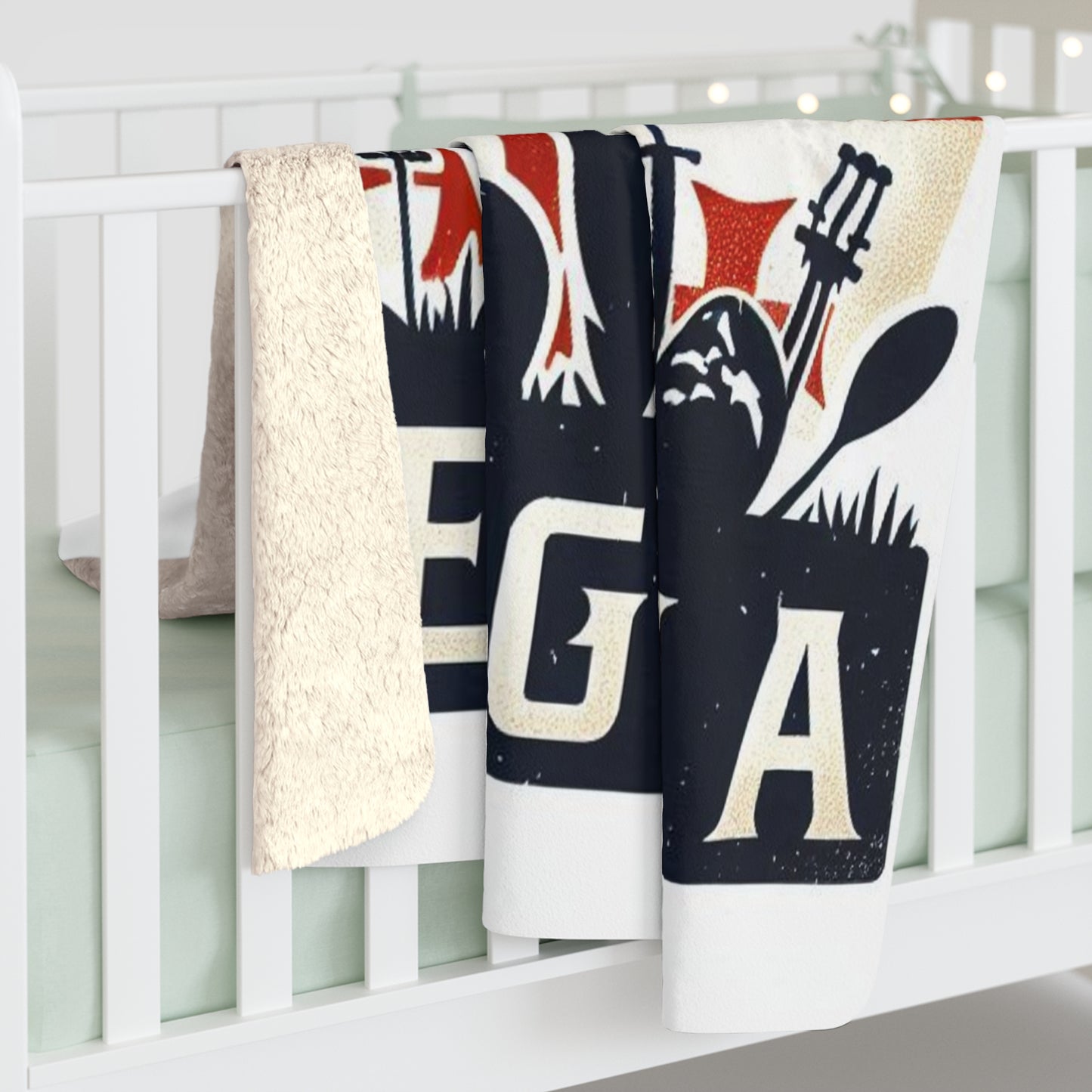 Flag Village Georgia Sporting Flag Sherpa Fleece Blanket GEO0004