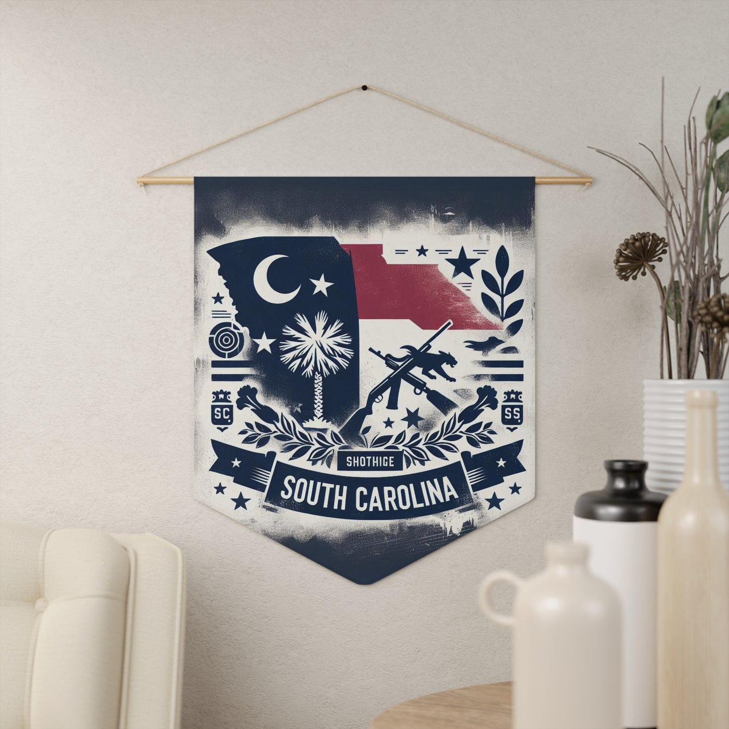 Flag Village South Carolina State Flag Pennant Sporting Home Wall decoration SC0001
