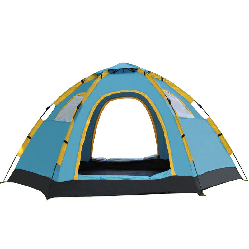 Flag Village Wholesale outdoor quick tent, 5-8 people camping tent camping, lazy quicksix angle speed tent