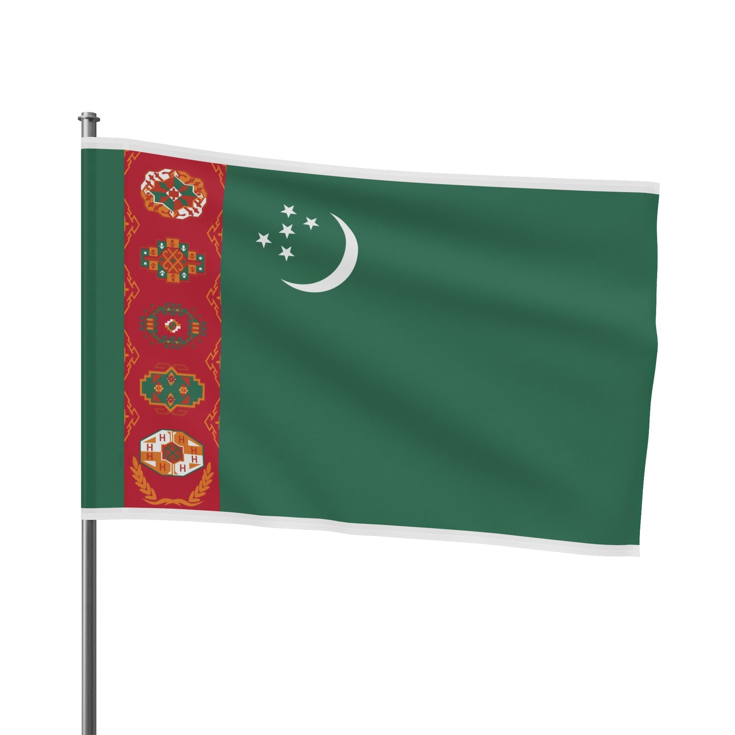 Flag Village Turkmenistan Flag 18" x 12" / 36" x 24" / 60" x 36"