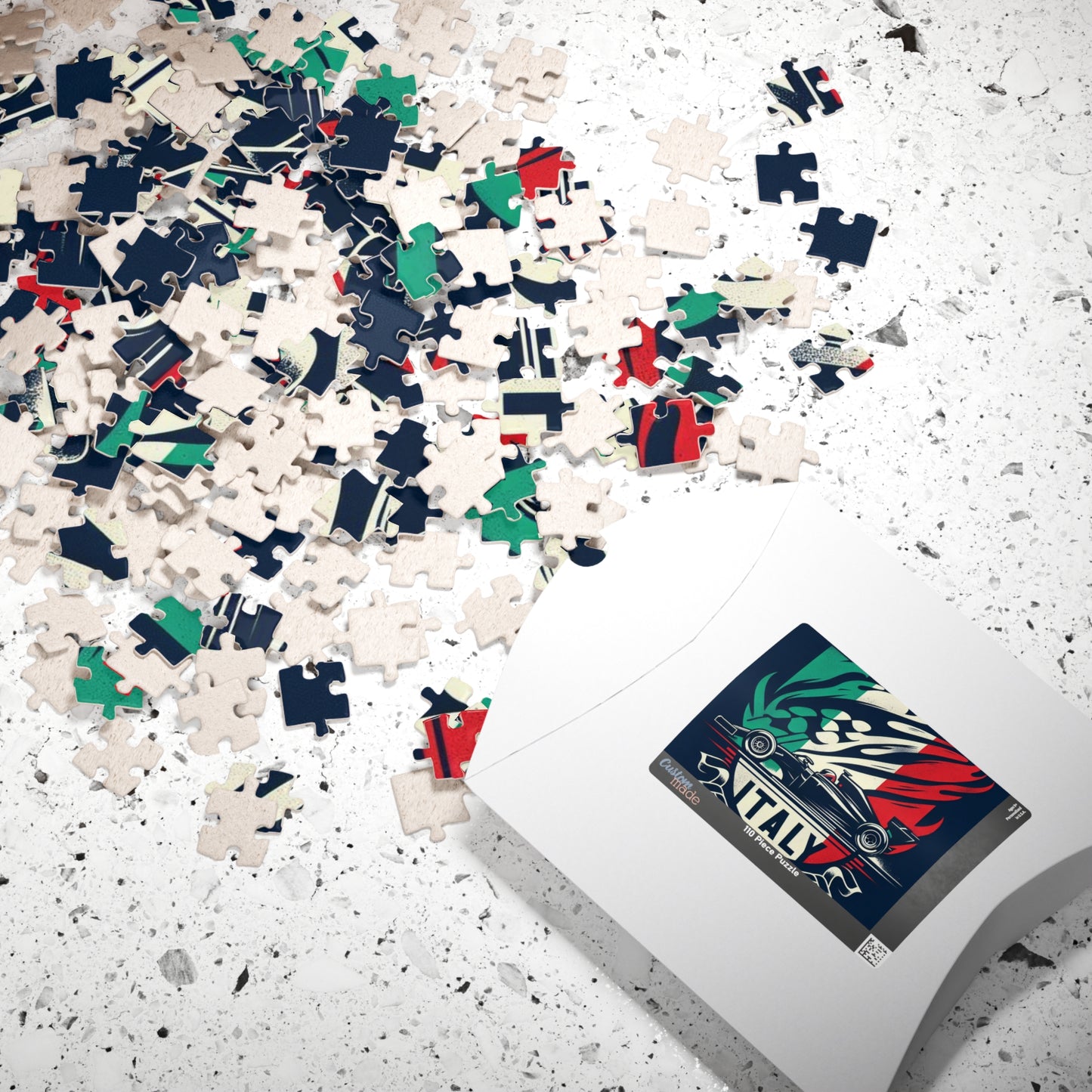 Flag Village Italy Racing Car Sporting Flag Puzzle (110, 252, 520, 1014-piece) ITA0012