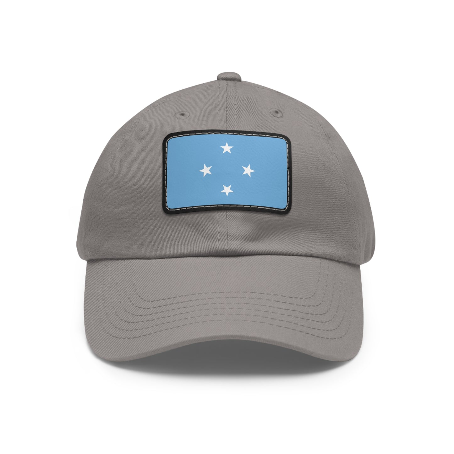 Flag Village Micronesia Flag Hat Cap with Leather Patch