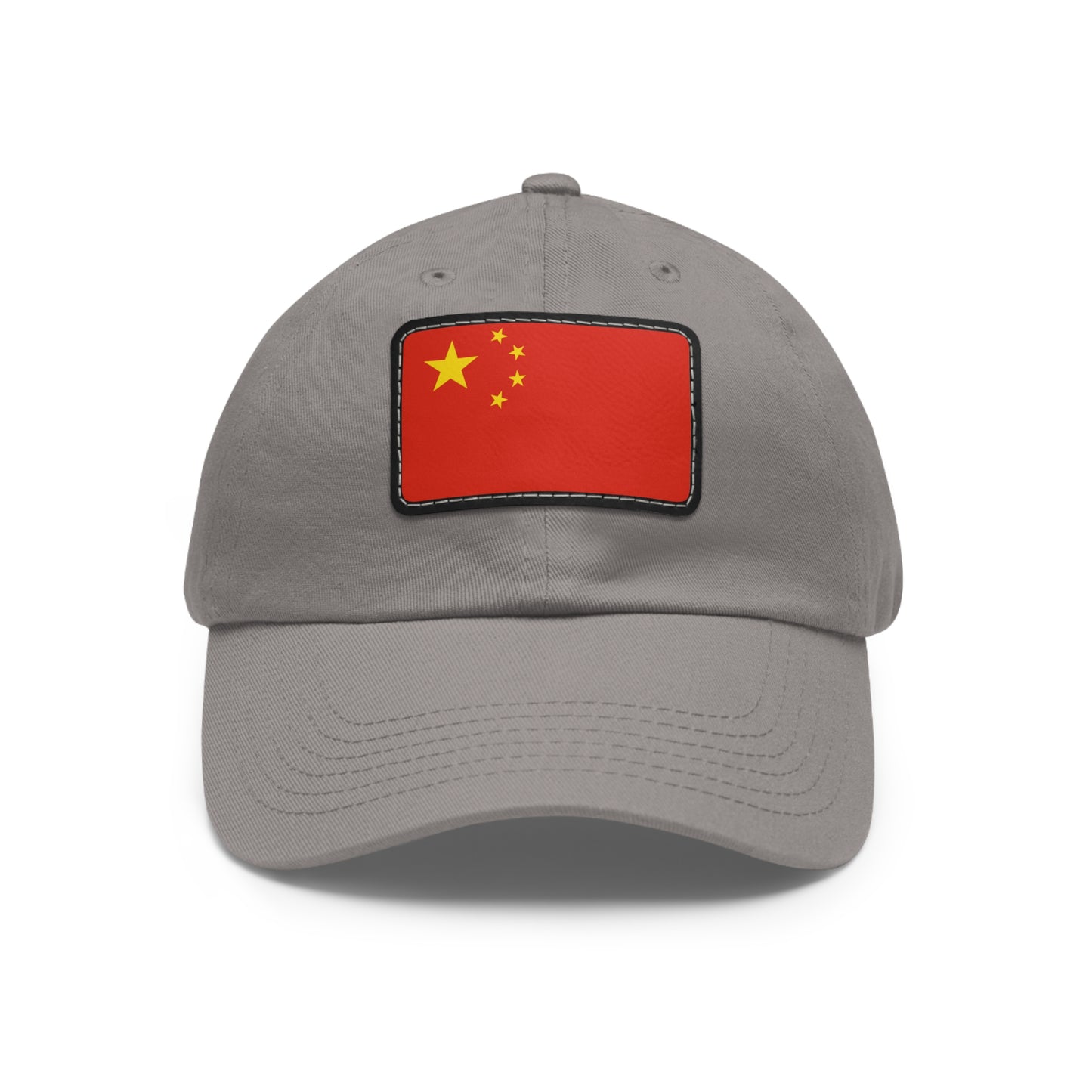 Flag Village China Flag Hat Cap with Leather Patch