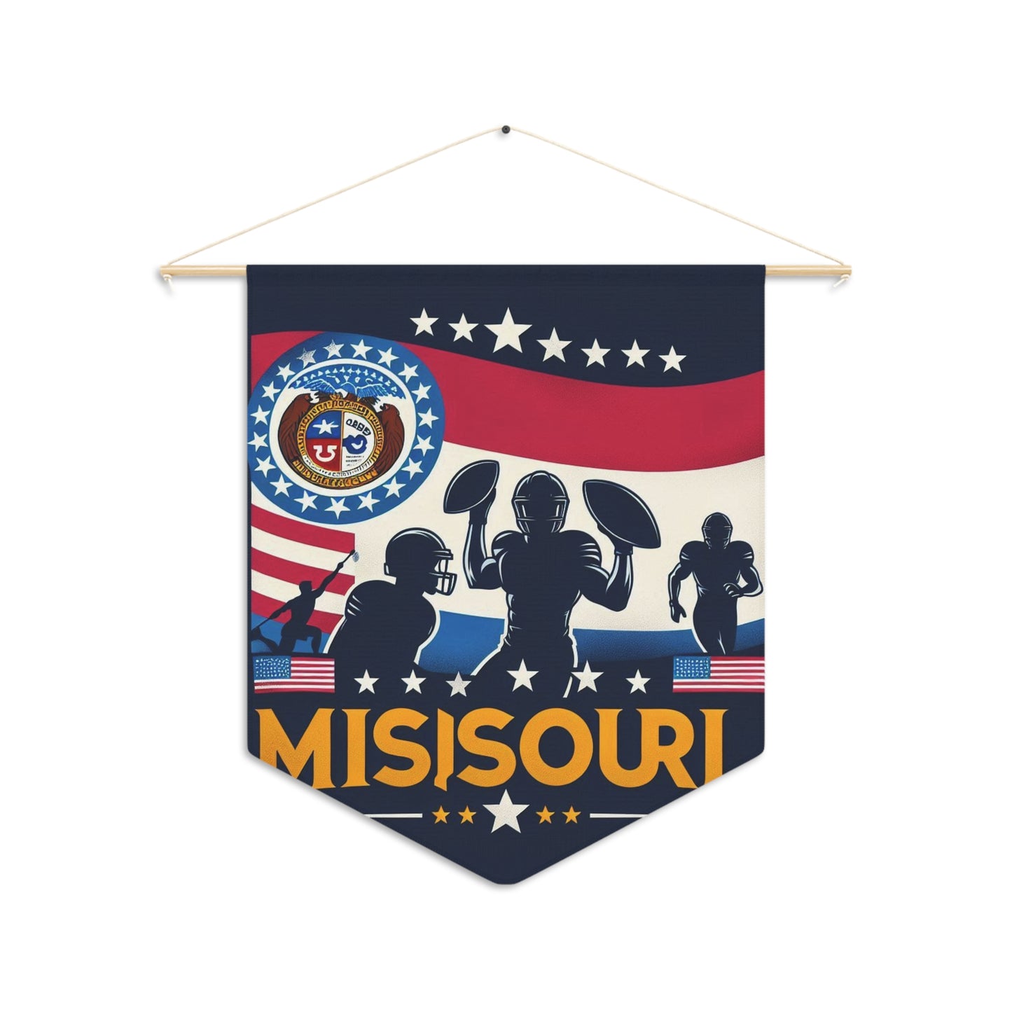 Flag Village Missouri State Flag Pennant Sporting Home Wall decoration MO0001