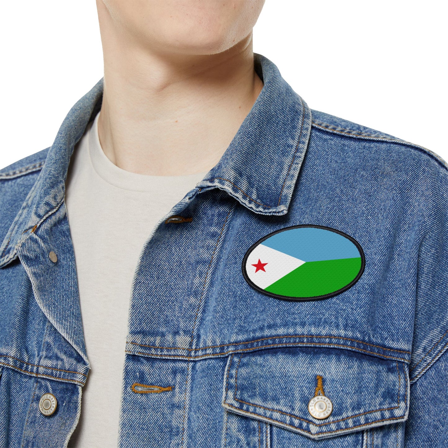 Flag Village Djibouti Flag Embroidery Iron-On Patches