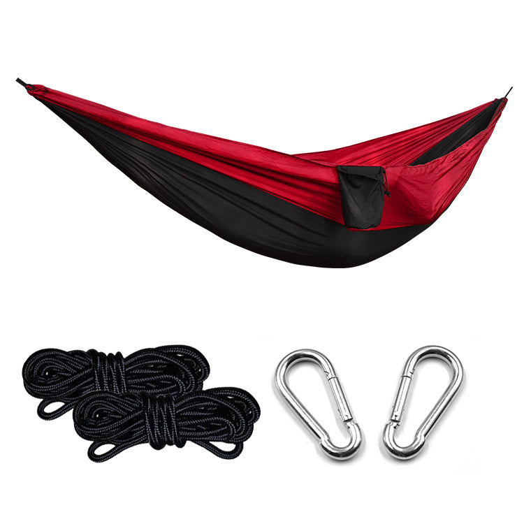 Flag Village Ultralight Outdoor Camping Nylon Hammock Sleep Swing Tree Bed Garden Furniture Hanging Double Hammock Chair Hangmat