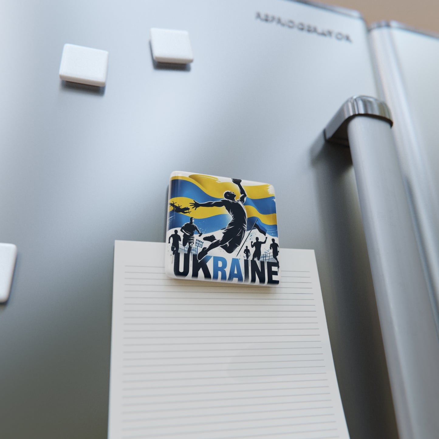 Flag Village Ukraine Flag Sporting Porcelain Magnet, Square UKR0006
