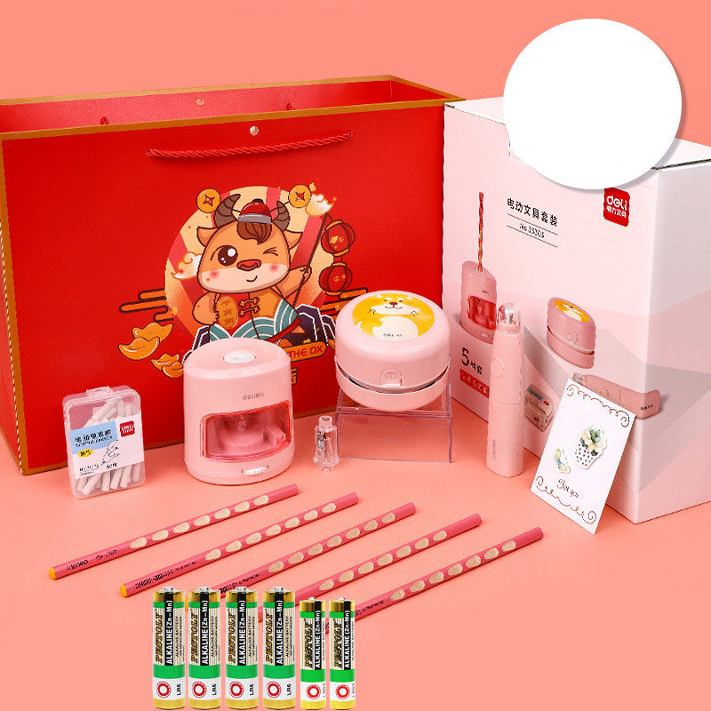 Flag Village Deli Learning Stationery Set Gift Box Learning Supplies Gift Bag