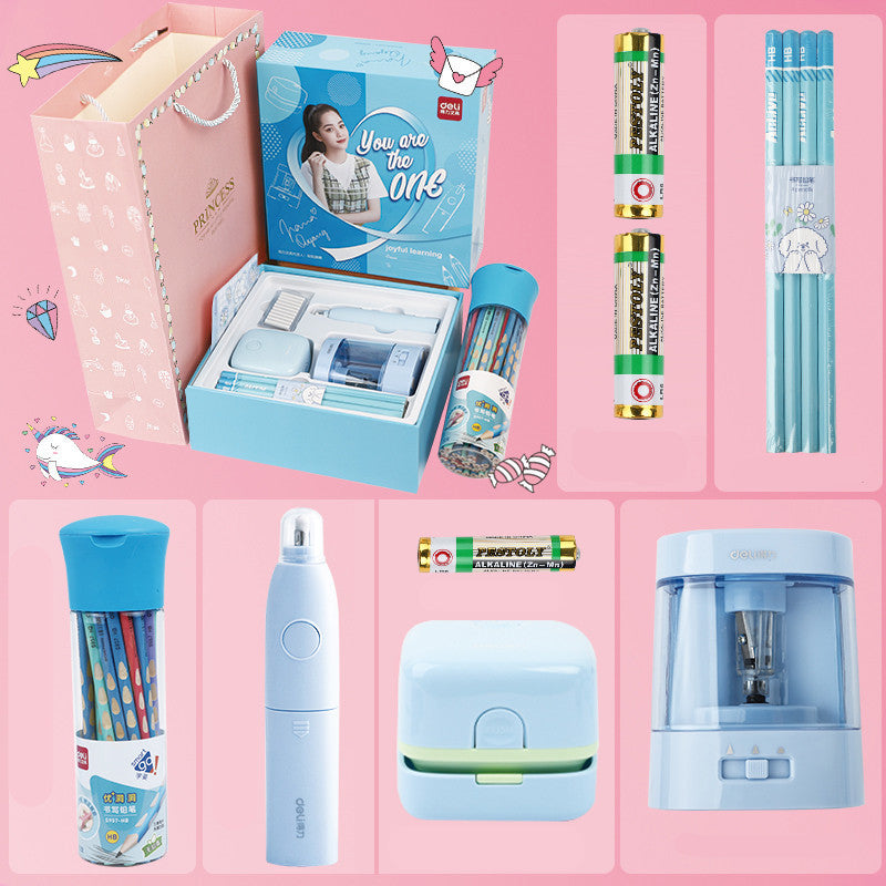 Flag Village Deli Learning Stationery Set Gift Box Learning Supplies Gift Bag