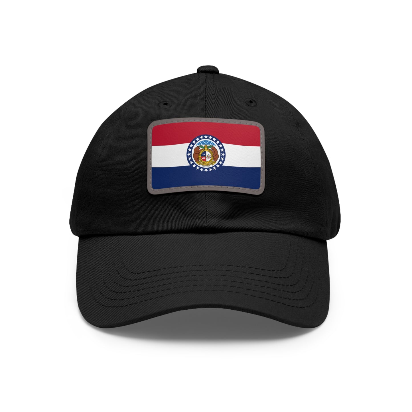 Flag Village USA Missouri State Flag Hat Cap with Leather Patch