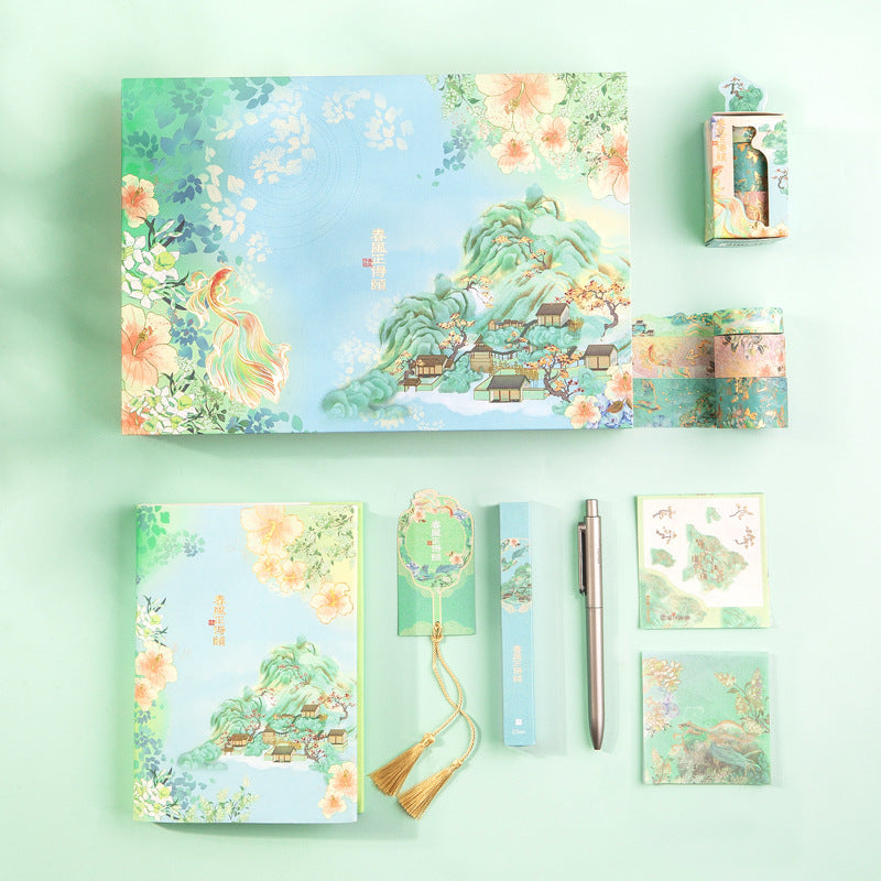 Flag Village Summer Palace Hand Account Gift Box Stationery Set Gift