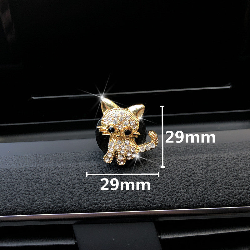 Flag Village Auto Tools Retro Cute Kitten Car Ornaments Accessories