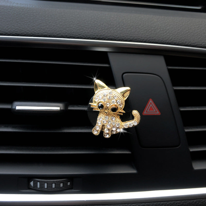 Flag Village Auto Tools Retro Cute Kitten Car Ornaments Accessories