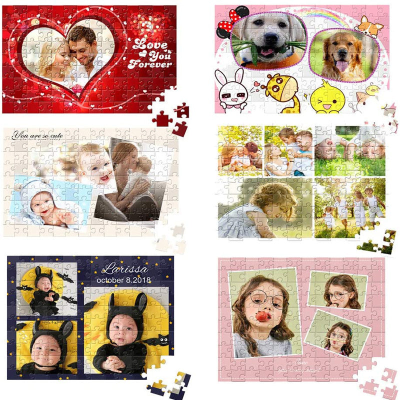 Flag Village Wooden Photo Custom Jigsaw Puzzle DIY Personalized Gifts Puzzle