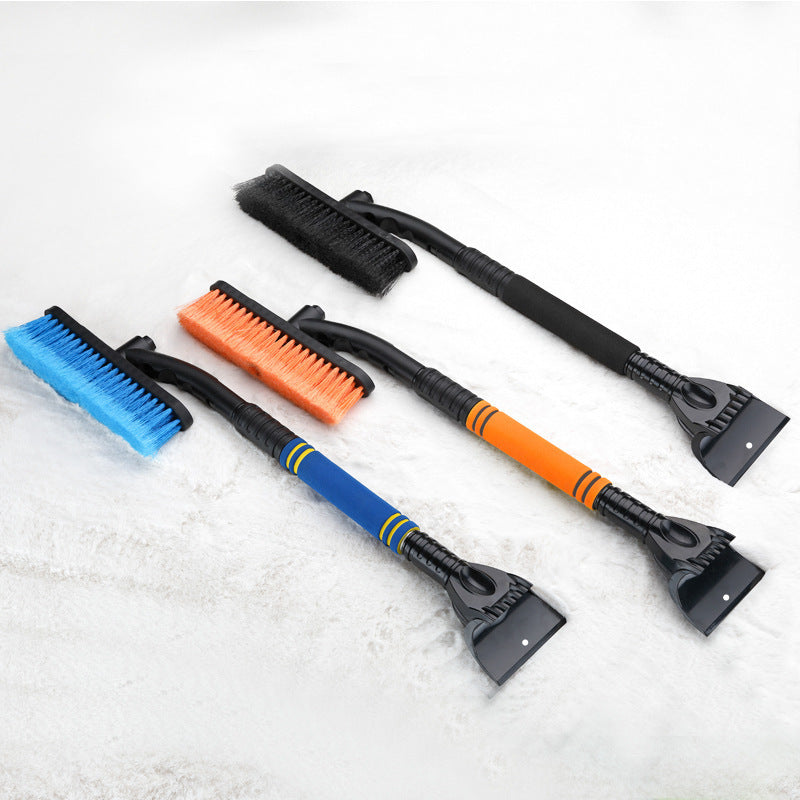 Flag Village Auto Tools Car Cleaning Brush Ice Scraper Detachable Snow Shovel Brush Dust Remove Brush Auto Windshield Extendable Snow Brush Foam Handle
