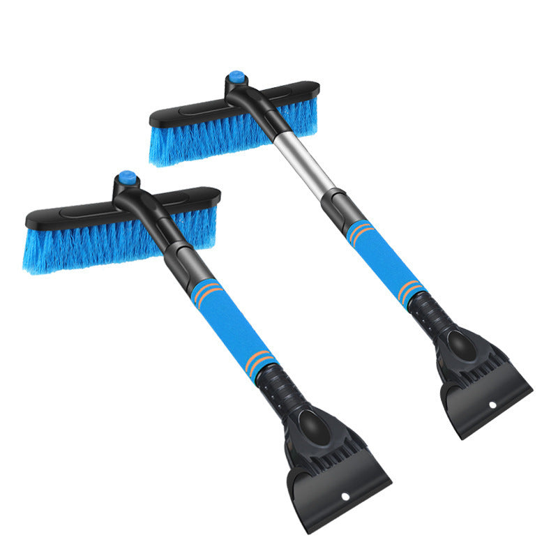 Flag Village Auto Tools Car Cleaning Brush Ice Scraper Detachable Snow Shovel Brush Dust Remove Brush Auto Windshield Extendable Snow Brush Foam Handle