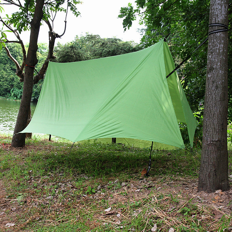 Flag Village Outdoor Canopy Camping Poleless Tent Hammock Awning Camping Mat Shelter Sunshade Protection