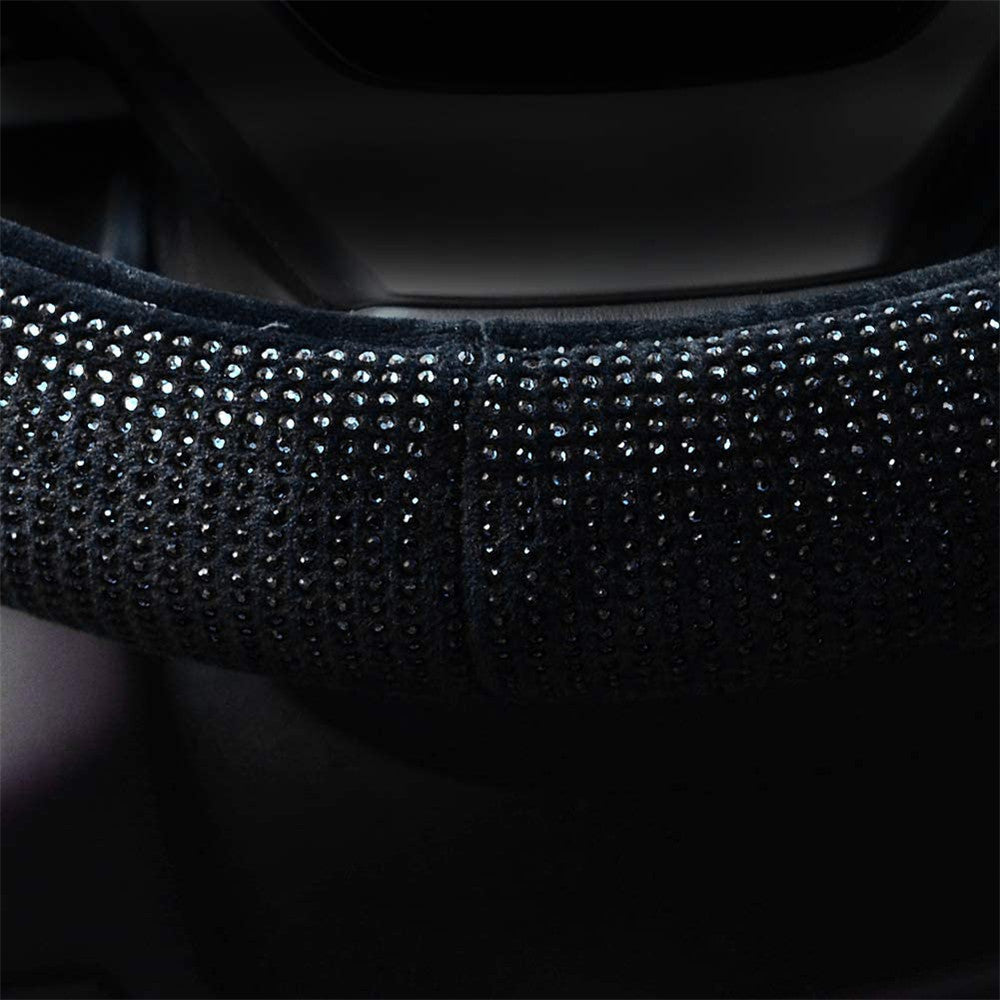 Flag Village Auto Tools Diamond Steering Wheel Cover Rhinestones Crystals Car Handcraft Steering Wheel Covers