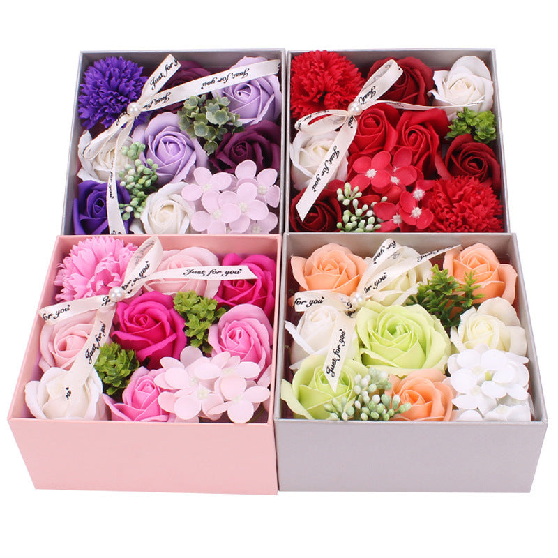 Flag Village Teacher's Day Gift Creative Gift Soap Flower Gift Box Girlfriends Birthday Gift Simulation Rose Soap Flower For Teacher