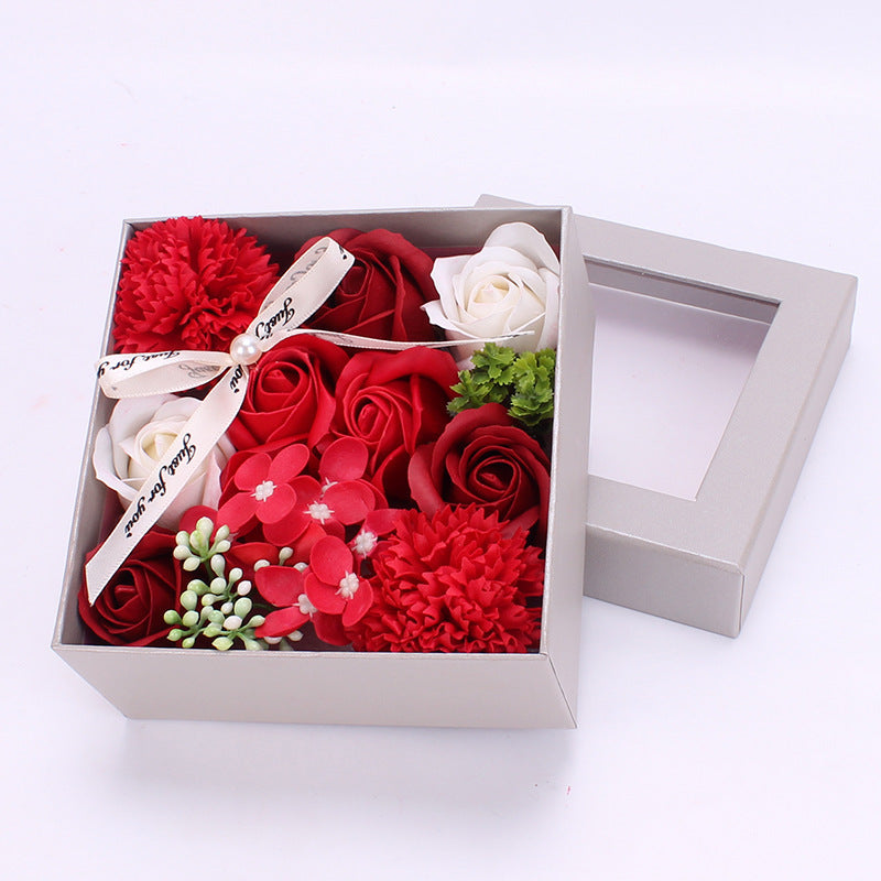 Flag Village Teacher's Day Gift Creative Gift Soap Flower Gift Box Girlfriends Birthday Gift Simulation Rose Soap Flower For Teacher