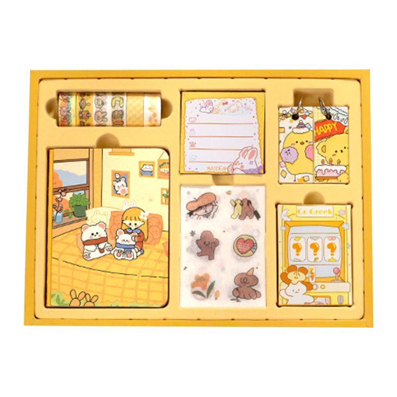 Flag Village Rainbow Candy Hand Account Gift Box Stationery Set Blind Box