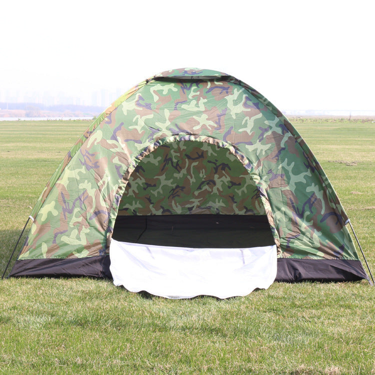 Flag Village Outdoor Travel Tent 3-4 People Camouflage Mountaineering Tent Beach Camping Tent