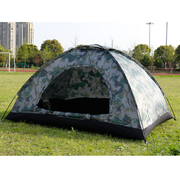 Flag Village Outdoor Travel Tent 3-4 People Camouflage Mountaineering Tent Beach Camping Tent