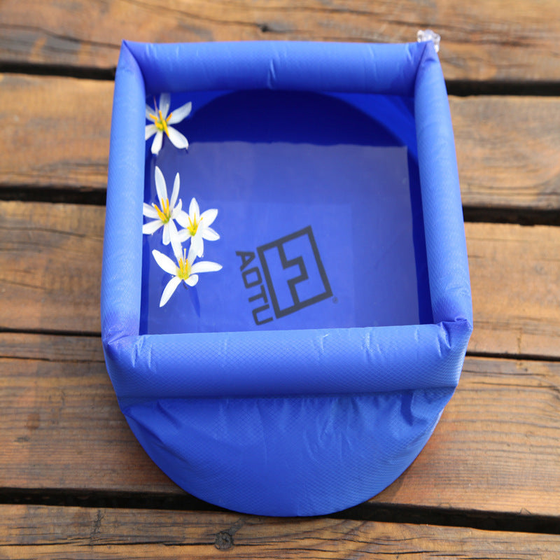 Flag Village Camping Concave-Convex Outdoor Folding Washbasin Bucket
