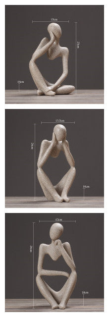 Flag Village Creative Abstract Character Jane Ou Thinker Ornaments Living Room Home Accessories Wedding Gifts