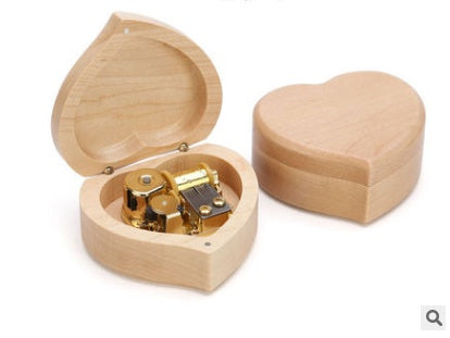 Flag Village Wooden Music Box For Girlfriend Gift Custom Tanabata Valentine Day Creative Music Box