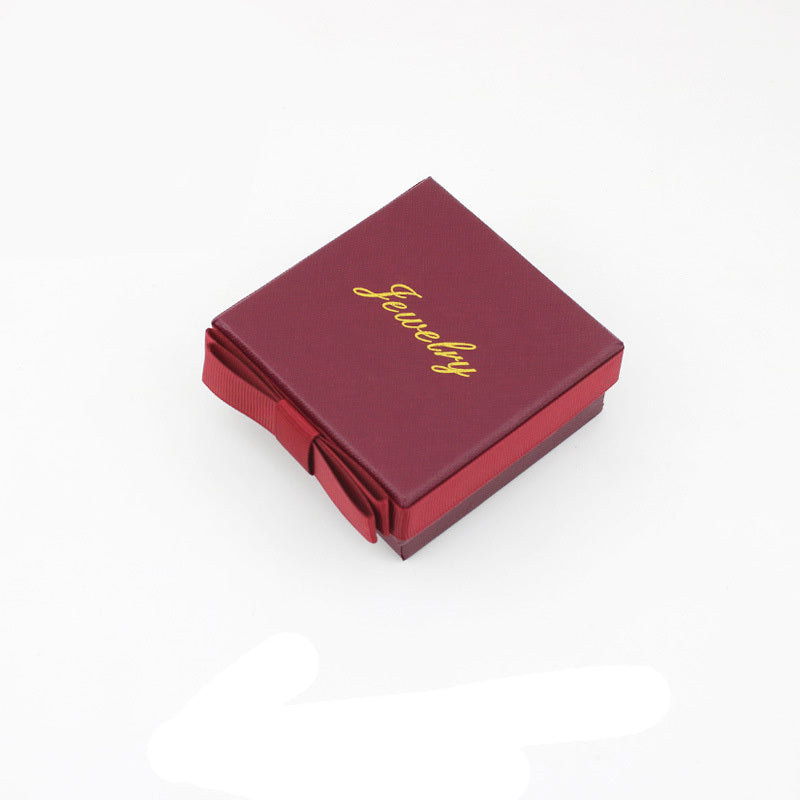 Flag Village Packaging Gift Box Dark Green Bow Jewelry Box Ring Box Necklace Box Jewelry Box Bracelet Box Wholesale