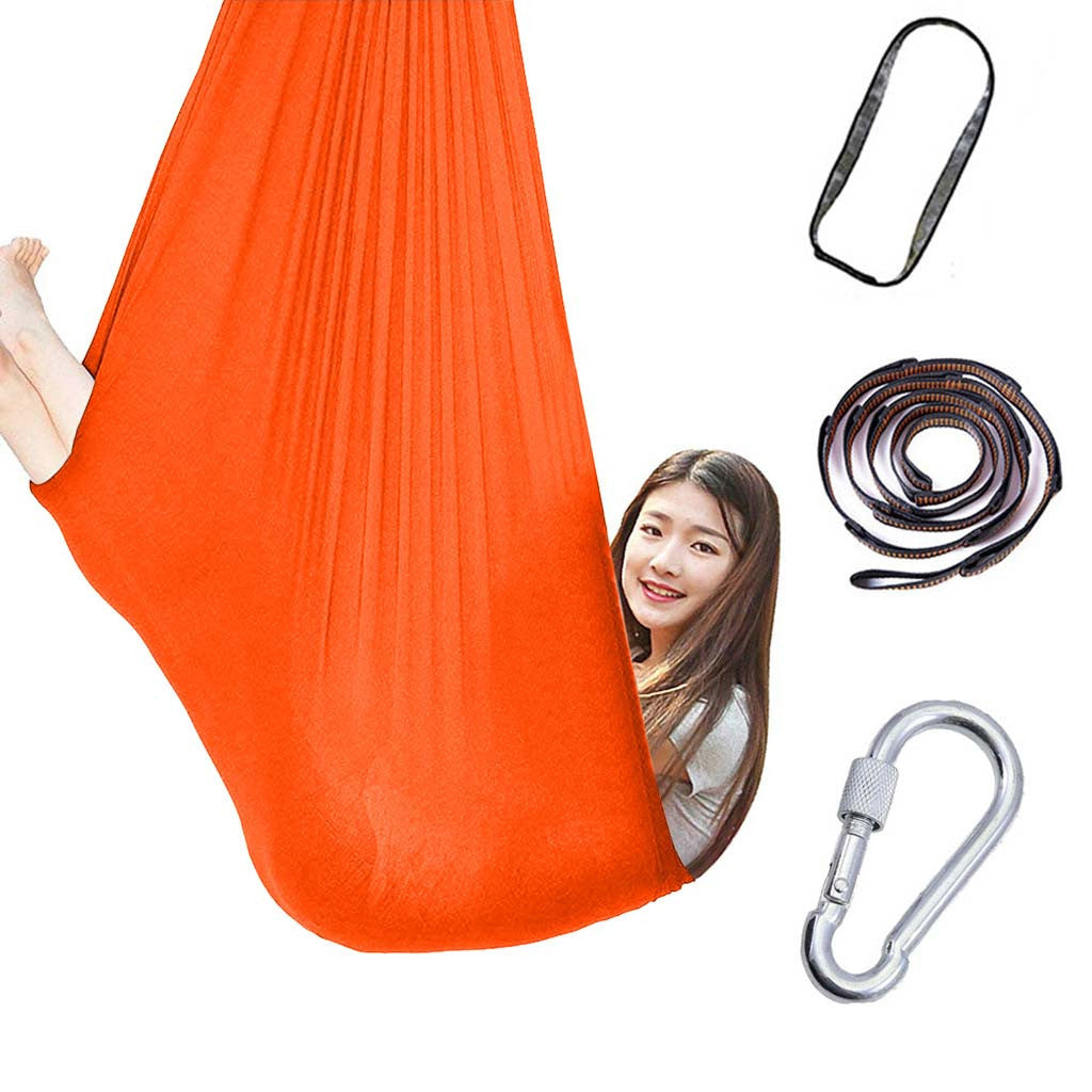 Flag Village Kids Cotton Outdoor Indoor Swing Hammock For Cuddle Up To Sensory Child Therapy Soft Elastic Parcel Steady Seat