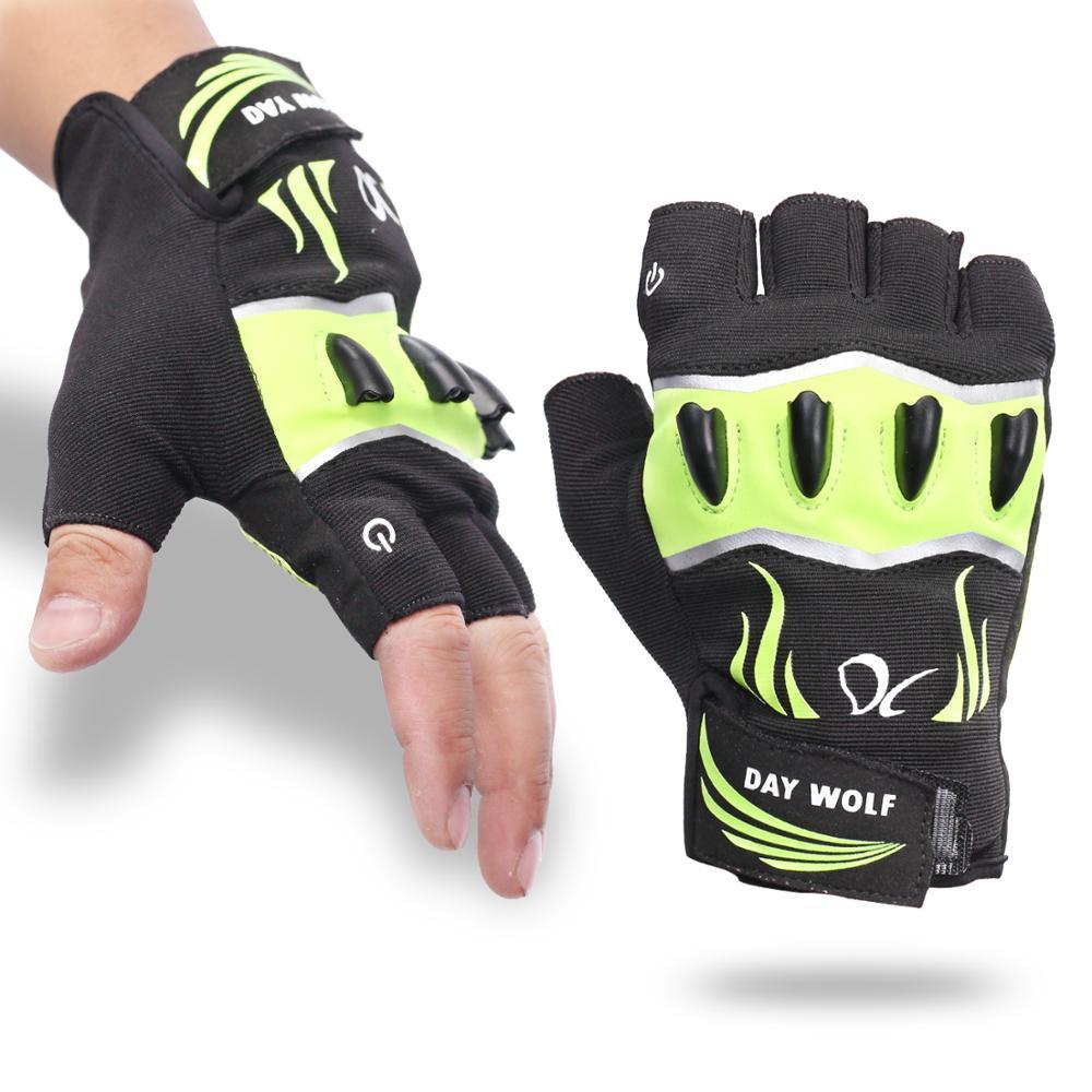 Flag Village Fingerless Outdoor Sports Bike Lighting Gloves