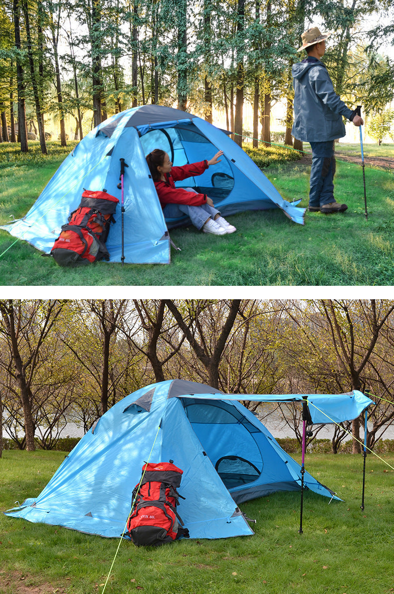 Flag Village Desert Fox Outdoor Tent Camping Double Love Aluminum Tent