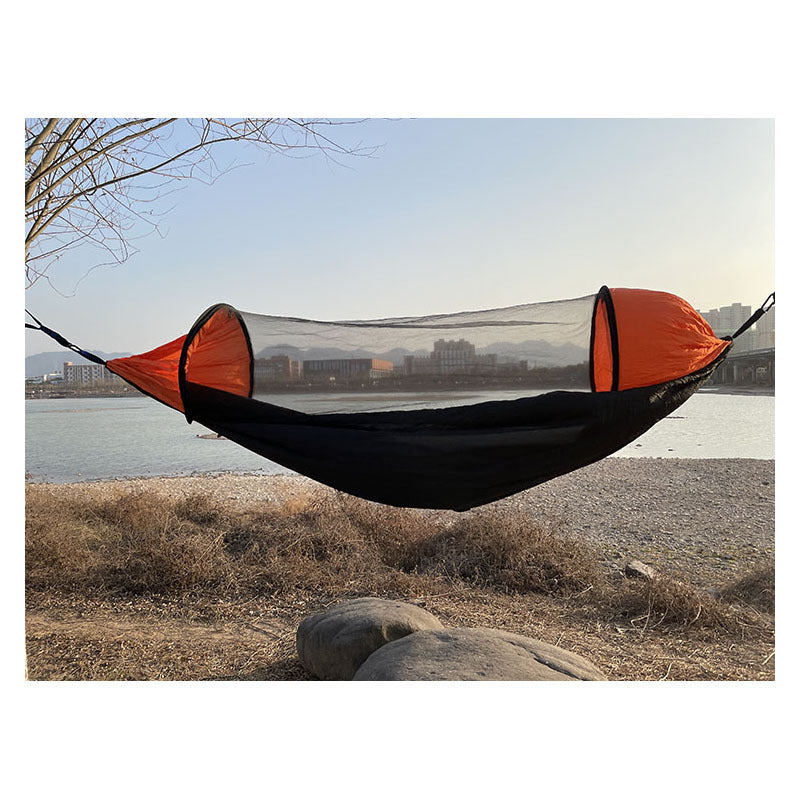 Flag Village Automatic Quick-Opening Mosquito Net Hammock Outdoor Anti-Mosquito Hammock Aerial Tent Camping Camping Double Hammock With Mosquito Net