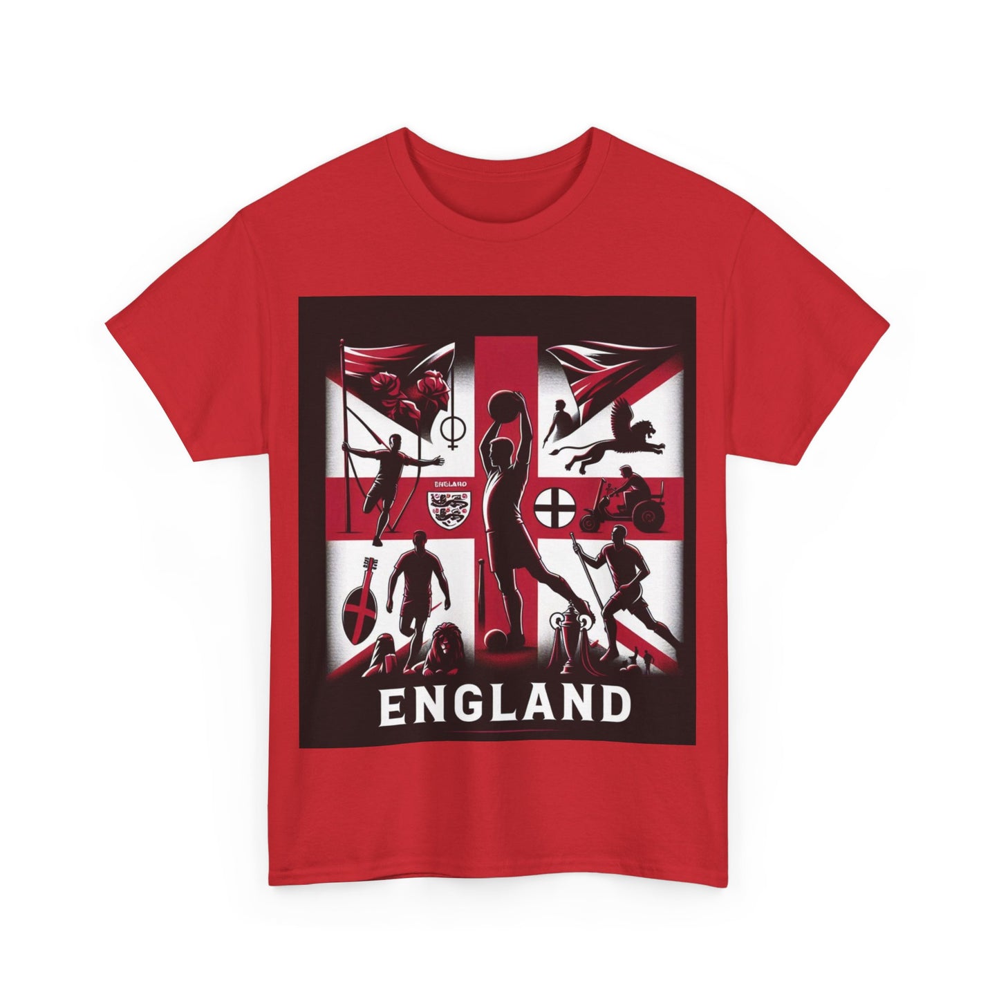 Flag Village England Sporting Flag T-SHIRT Heavy Cotton Tee GBR0005
