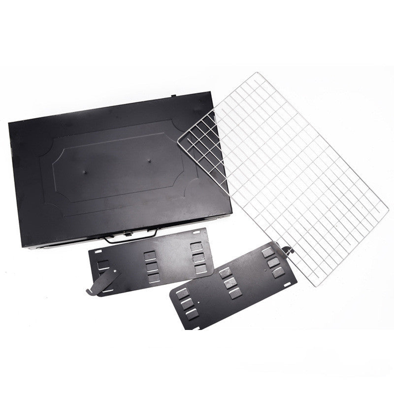 Flag Village Outdoor Portable Charcoal Grill Folding Box Grill Gift Barbecue Grill Factory Direct Sales