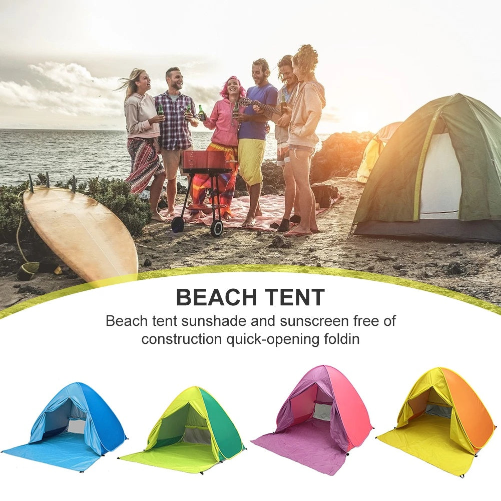Flag Village Sunscreen Shelter Tent Anti-UV Pop Up Beach Canopy Outdoor Camping Hiking Tent Travelling Easy Carrying Portable Parts