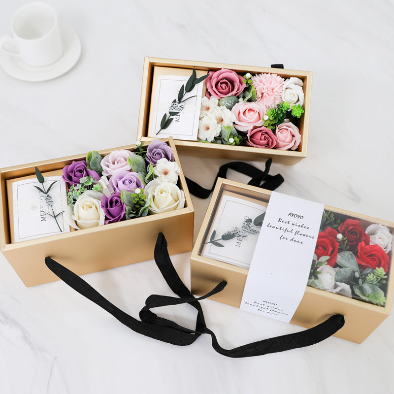 Flag Village Soap Flower Rose Gift Box Mother's Day Gift Ideas Valentine's Day 520 Gift