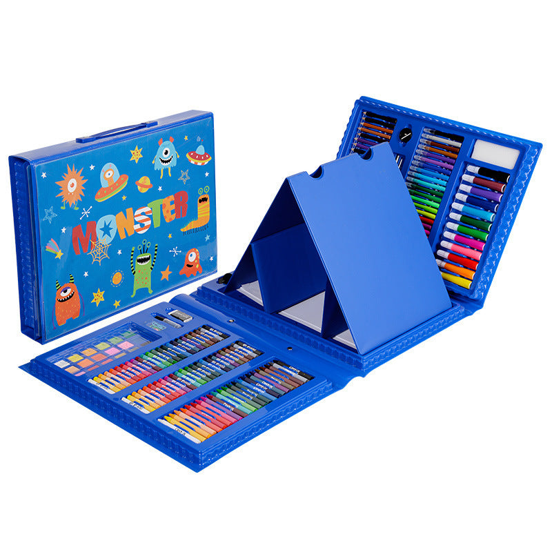 Flag Village 176 Pieces Of Painting Gift Box Art Supplies New Year Gift Primary School Stationery Learning Painting Watercolor Pen Set