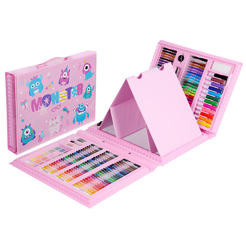 Flag Village 176 Pieces Of Painting Gift Box Art Supplies New Year Gift Primary School Stationery Learning Painting Watercolor Pen Set