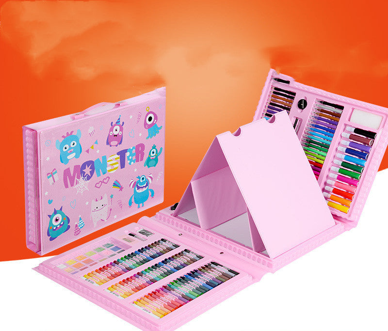 Flag Village 176 Pieces Of Painting Gift Box Art Supplies New Year Gift Primary School Stationery Learning Painting Watercolor Pen Set