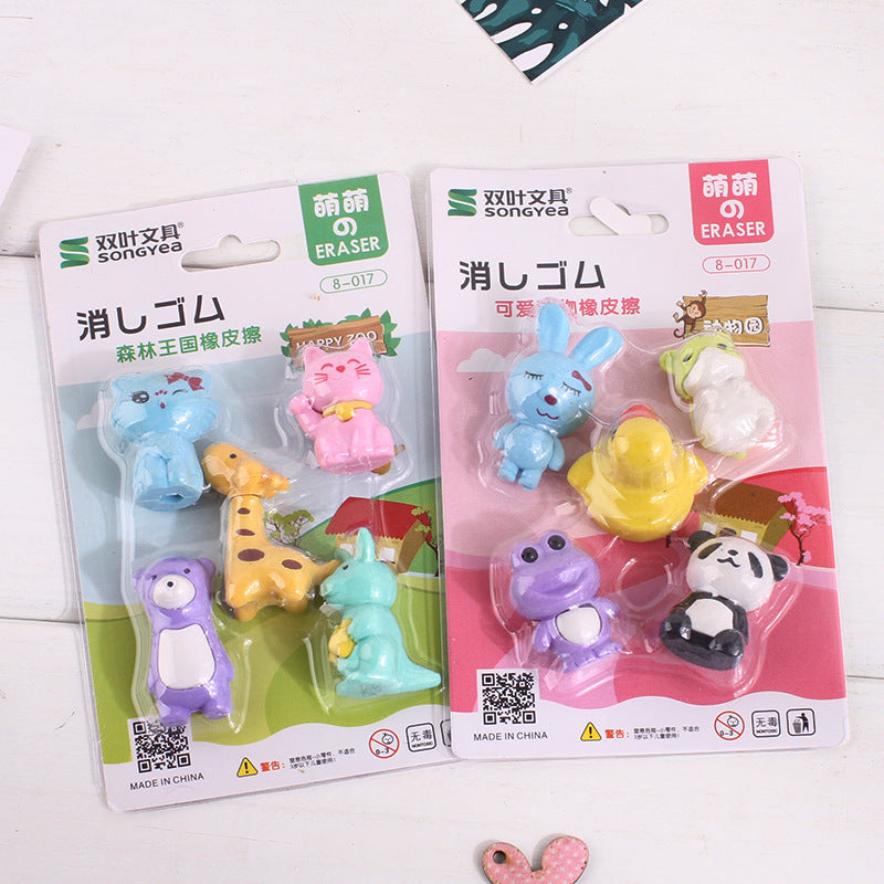Flag Village Children'S Day Gift Creative Eraser Set Gift Box Engineering Vehicle Model Primary School Student Stationery Prize Wholesale