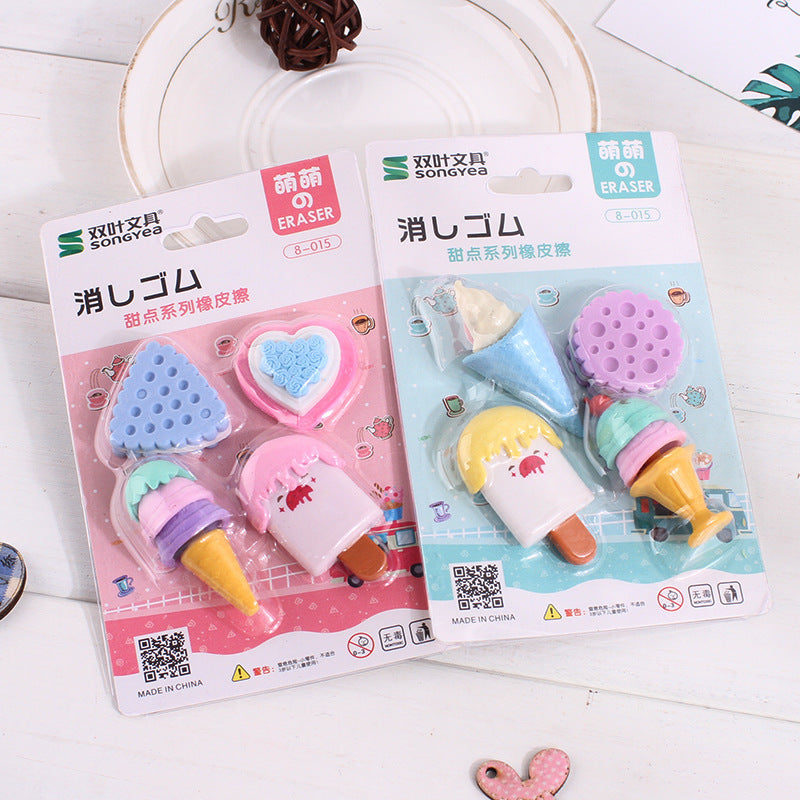Flag Village Children'S Day Gift Creative Eraser Set Gift Box Engineering Vehicle Model Primary School Student Stationery Prize Wholesale