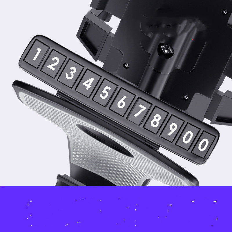Flag Village Auto Tools New Car Phone Holder Rotary Adiustable Navigation Car Phone Stand Multi-Function With Parking Card Automotive Goods