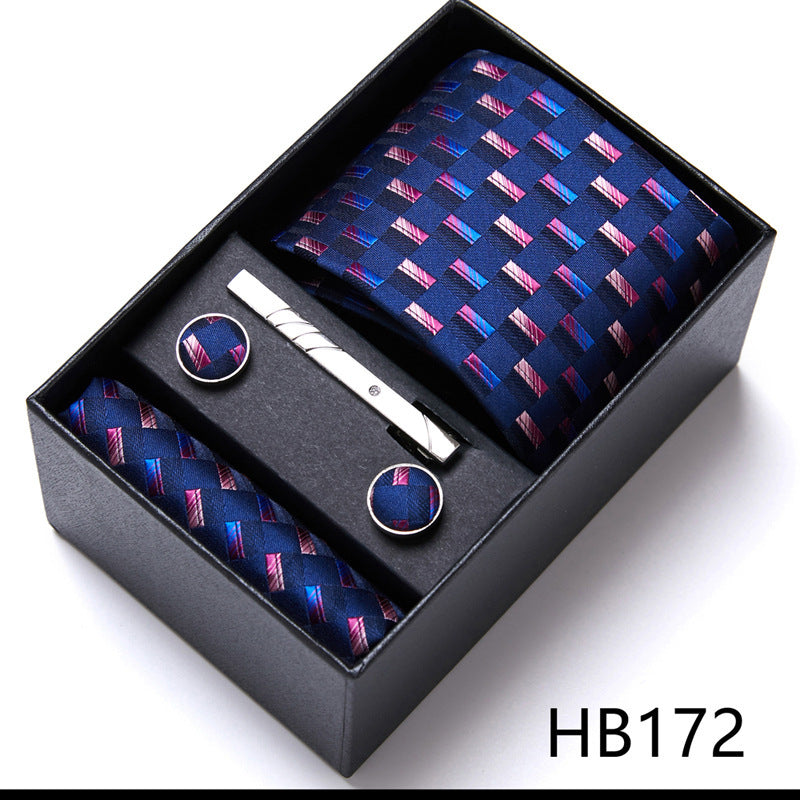 Flag Village Men'S Tie Six-Piece Suit Gift Box Group Tie Business Formal Wedding Tie
