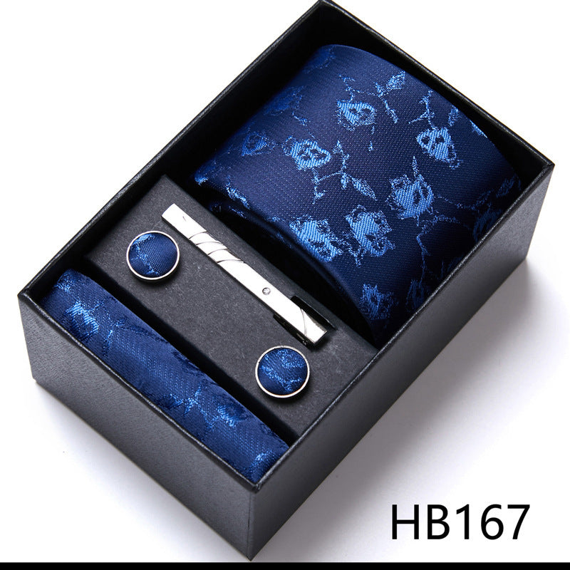 Flag Village Men'S Tie Six-Piece Suit Gift Box Group Tie Business Formal Wedding Tie