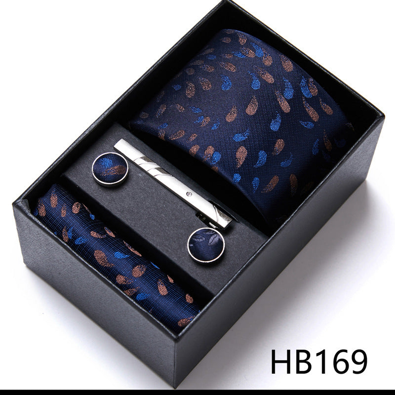 Flag Village Men'S Tie Six-Piece Suit Gift Box Group Tie Business Formal Wedding Tie